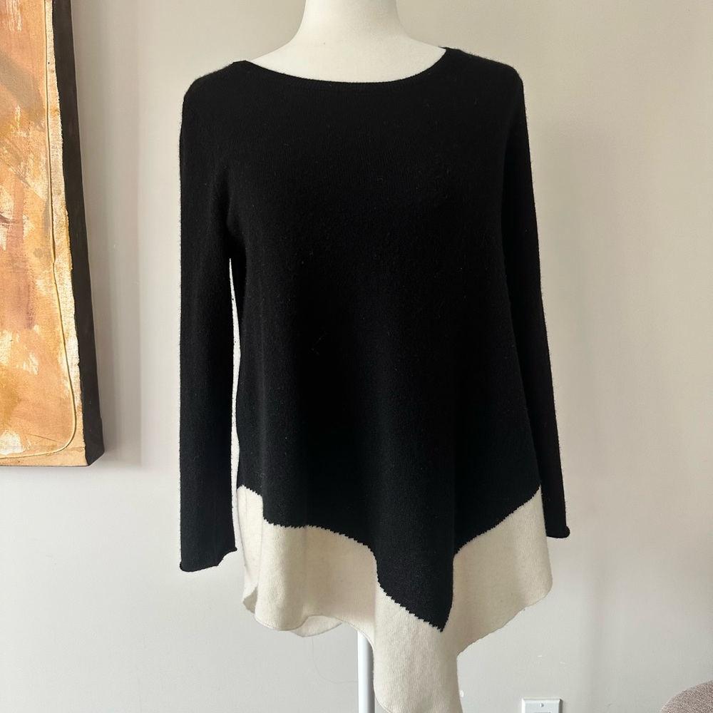 Joie Tambrel Sweater; Black & White - Picture 2 of 8